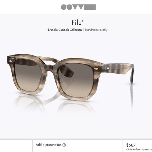 Oliver Peoples x Brunello Cucinelli Filu Sunglasses main image 4